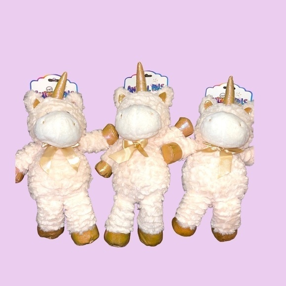 NEW lot of 3 unicorn stuffed animals - Picture 1 of 7